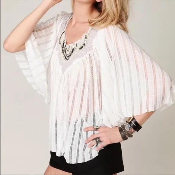 Free People Star Gazer Poncho Top - M - Picture 9 of 10
